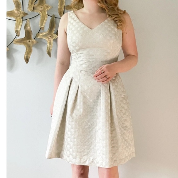 LAUREN Ralph Lauren Polkadot Fit Flare Mini Dress. - Picture 1 of 12